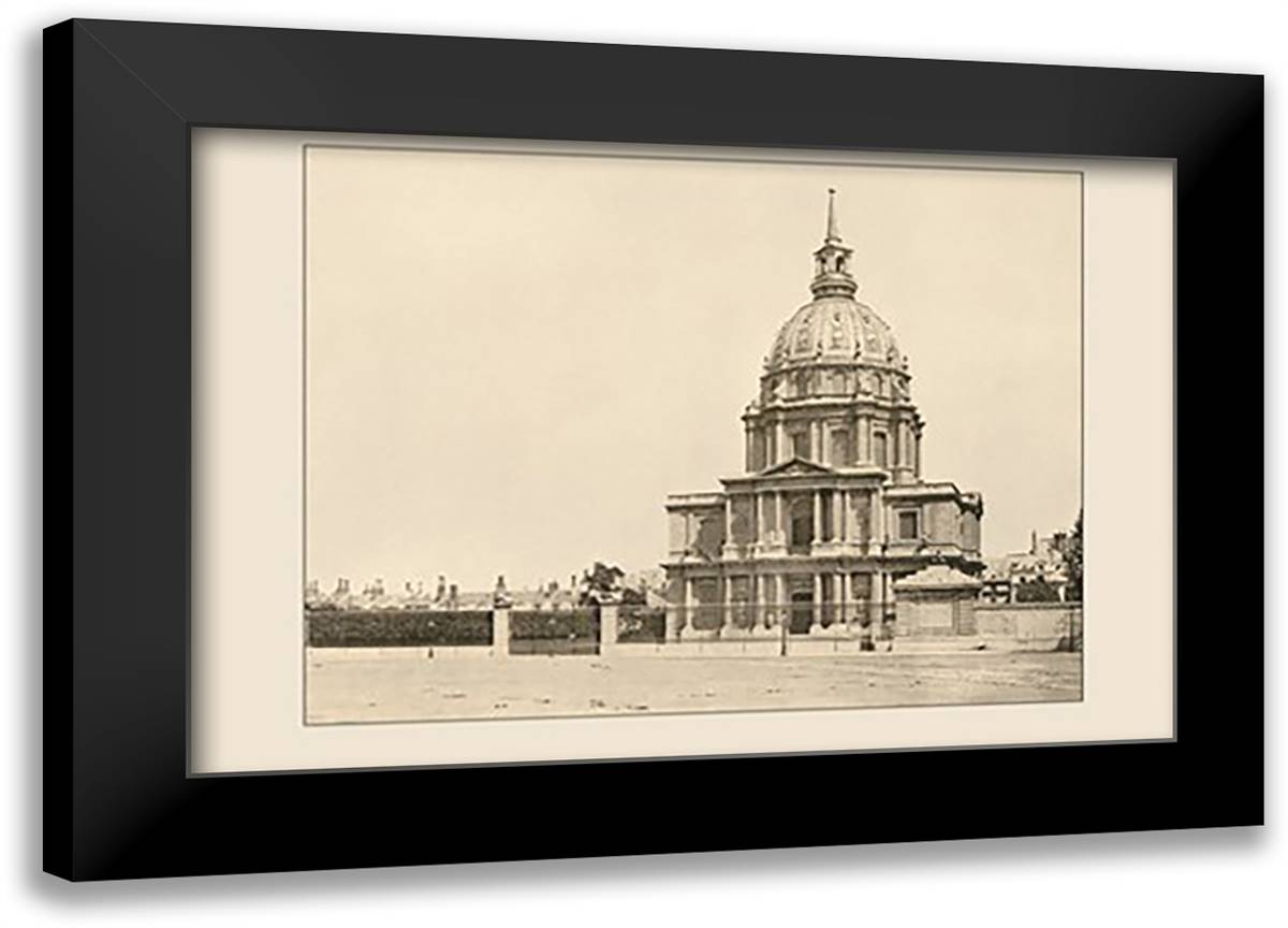Hotel des Invalides 22x16 Black Modern Wood Framed Art Print Poster by Pepper, A.