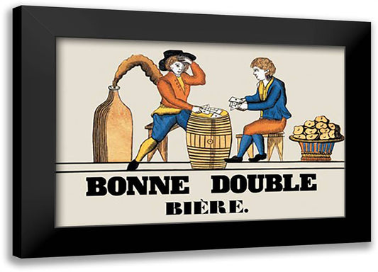 Bonne Double Bier 22x16 Black Modern Wood Framed Art Print Poster