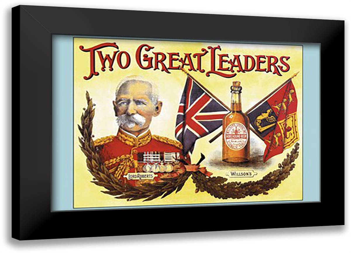 Two Great Leaders- Lord Roberts and Wilson's 22x16 Black Modern Wood Framed Art Print Poster by Smith, Arthur