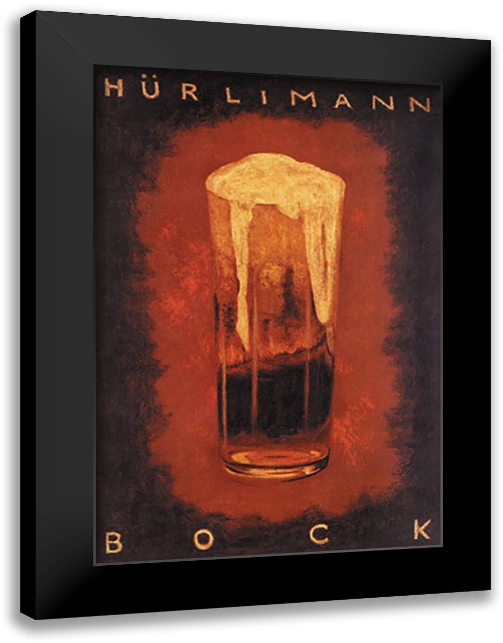 Hurcimann Bock 16x22 Black Modern Wood Framed Art Print Poster by Giacometti, Alberto