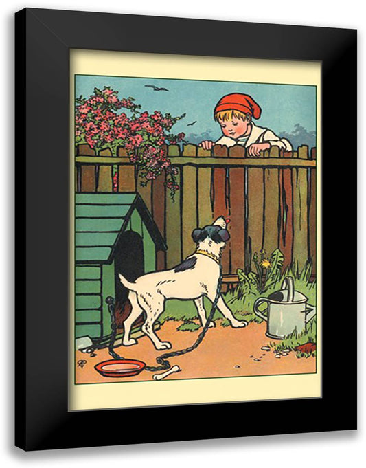 Charlie and Nipper 16x22 Black Modern Wood Framed Art Print Poster