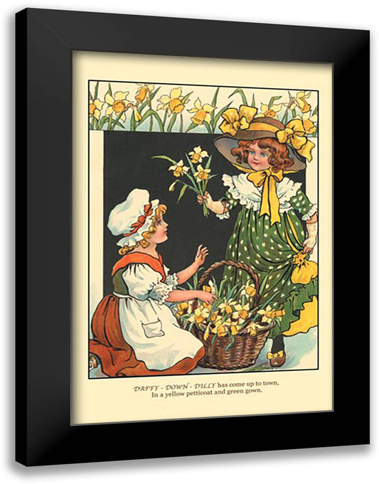 Daffy-Down-Dilly 16x22 Black Modern Wood Framed Art Print Poster