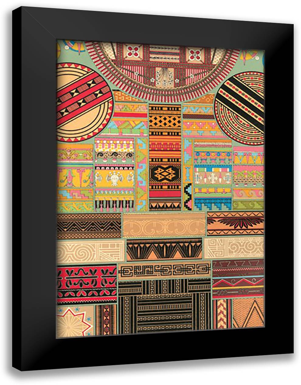 Primitif 16x22 Black Modern Wood Framed Art Print Poster by Racinet, Auguste
