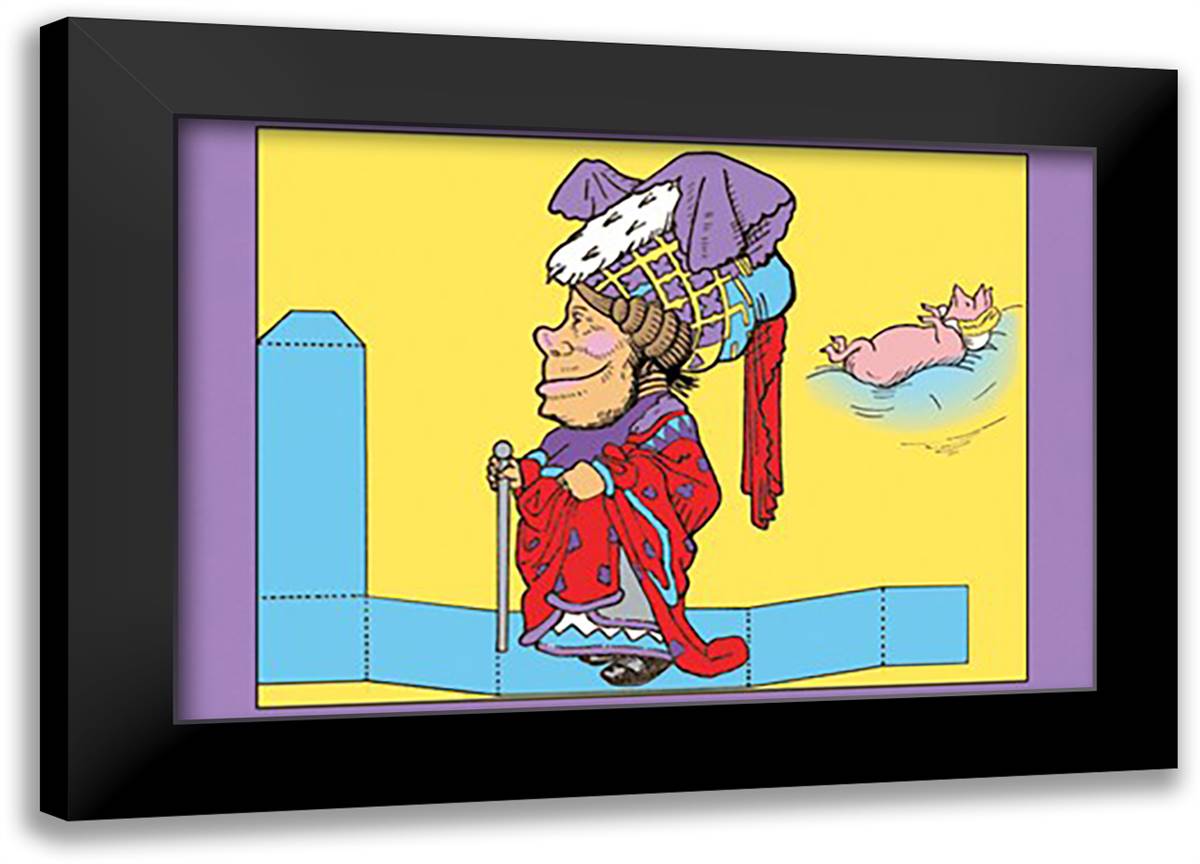 Alice in Wonderland: The Duchess 22x16 Black Modern Wood Framed Art Print Poster by Tenniel, John