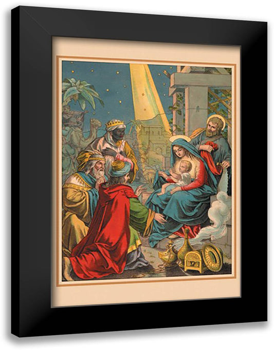 Wisemen 16x22 Black Modern Wood Framed Art Print Poster