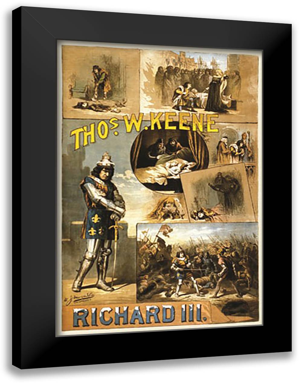 Richard III 16x22 Black Modern Wood Framed Art Print Poster