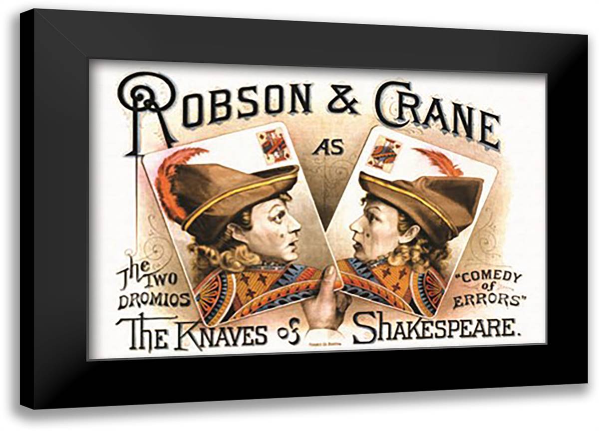 The Knaves of Shakespeare 22x16 Black Modern Wood Framed Art Print Poster by Forbes, Bart