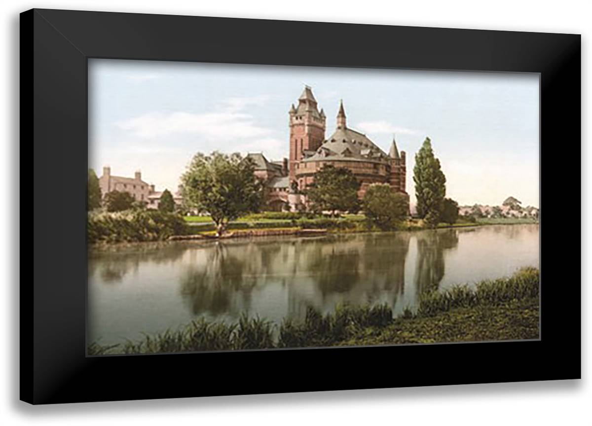 Shakespeare's Memorial Theatre 22x16 Black Modern Wood Framed Art Print Poster by Detroit Publishing Co.
