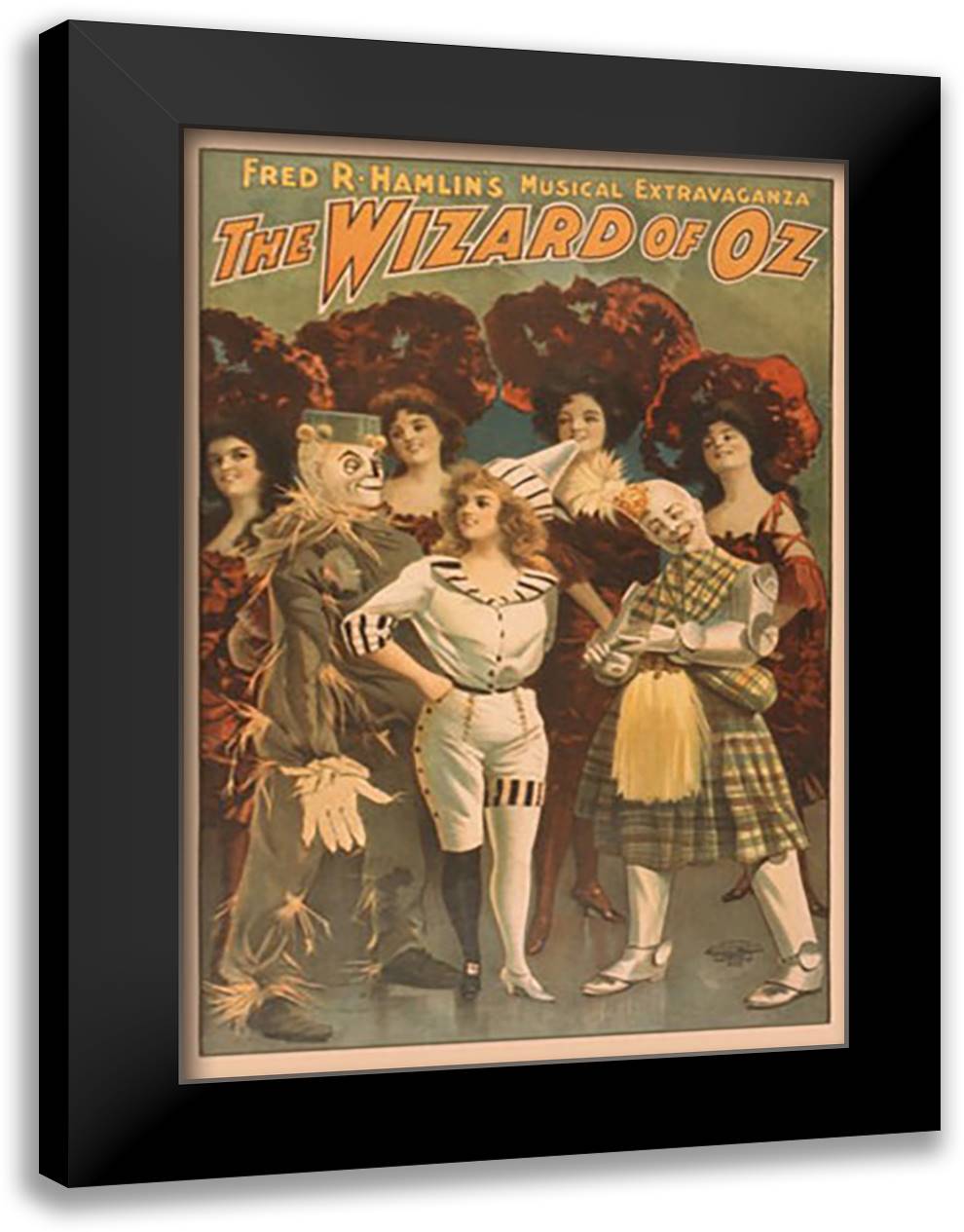 The Wizard of Oz 16x22 Black Modern Wood Framed Art Print Poster