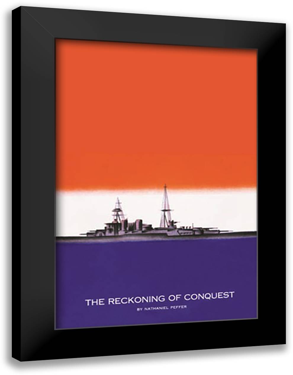 Defender of the Seas 16x22 Black Modern Wood Framed Art Print Poster by McIntosh, Frank