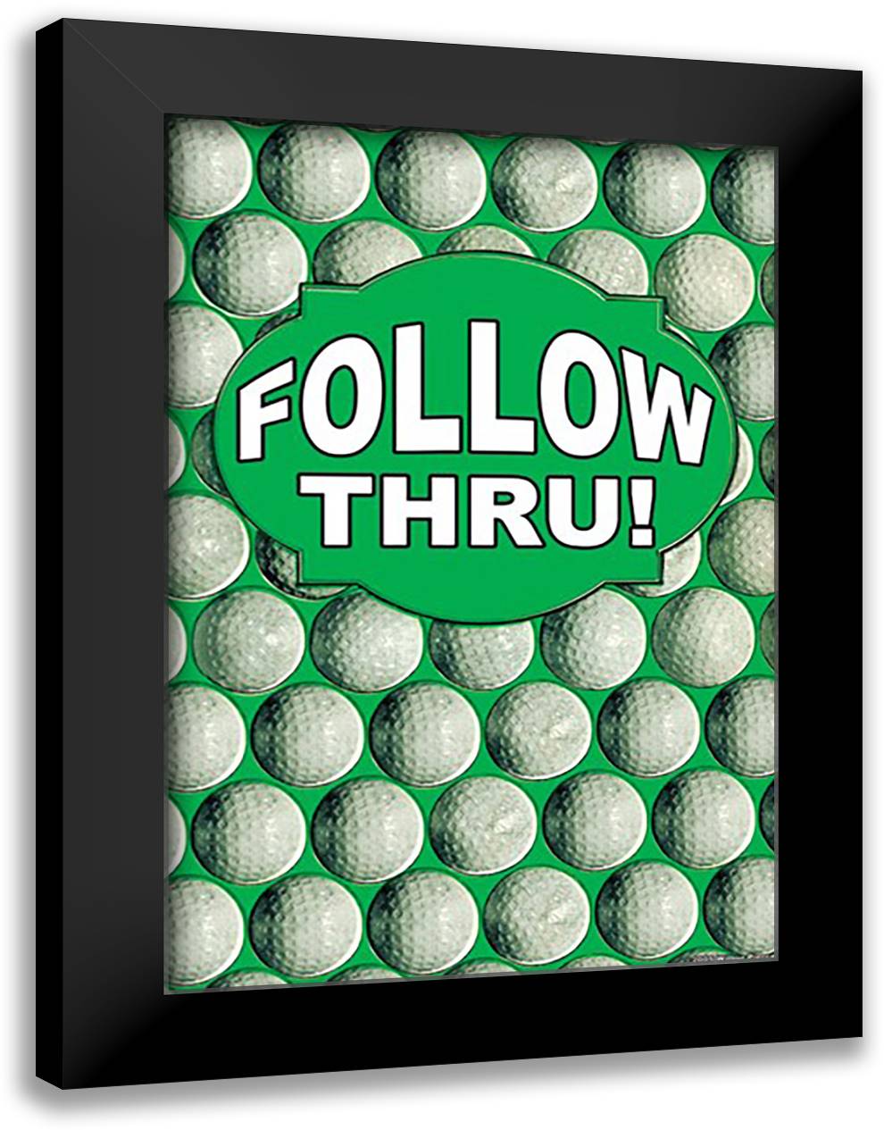 Follow Thru! 16x22 Black Modern Wood Framed Art Print Poster by Pierce, Wilbur
