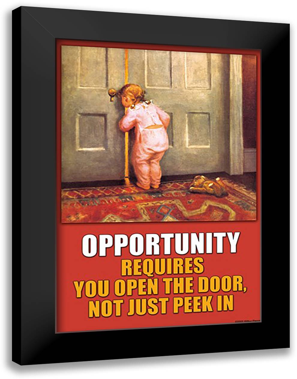 Opportunity 16x22 Black Modern Wood Framed Art Print Poster by Pierce, Wilbur