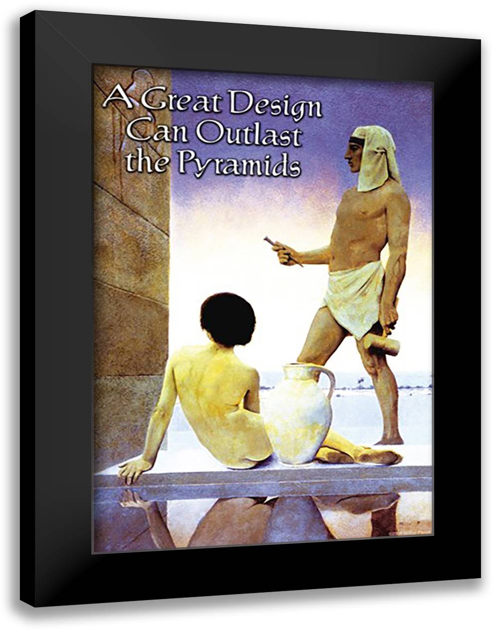 A Great Design 16x22 Black Modern Wood Framed Art Print Poster by Pierce, Wilbur
