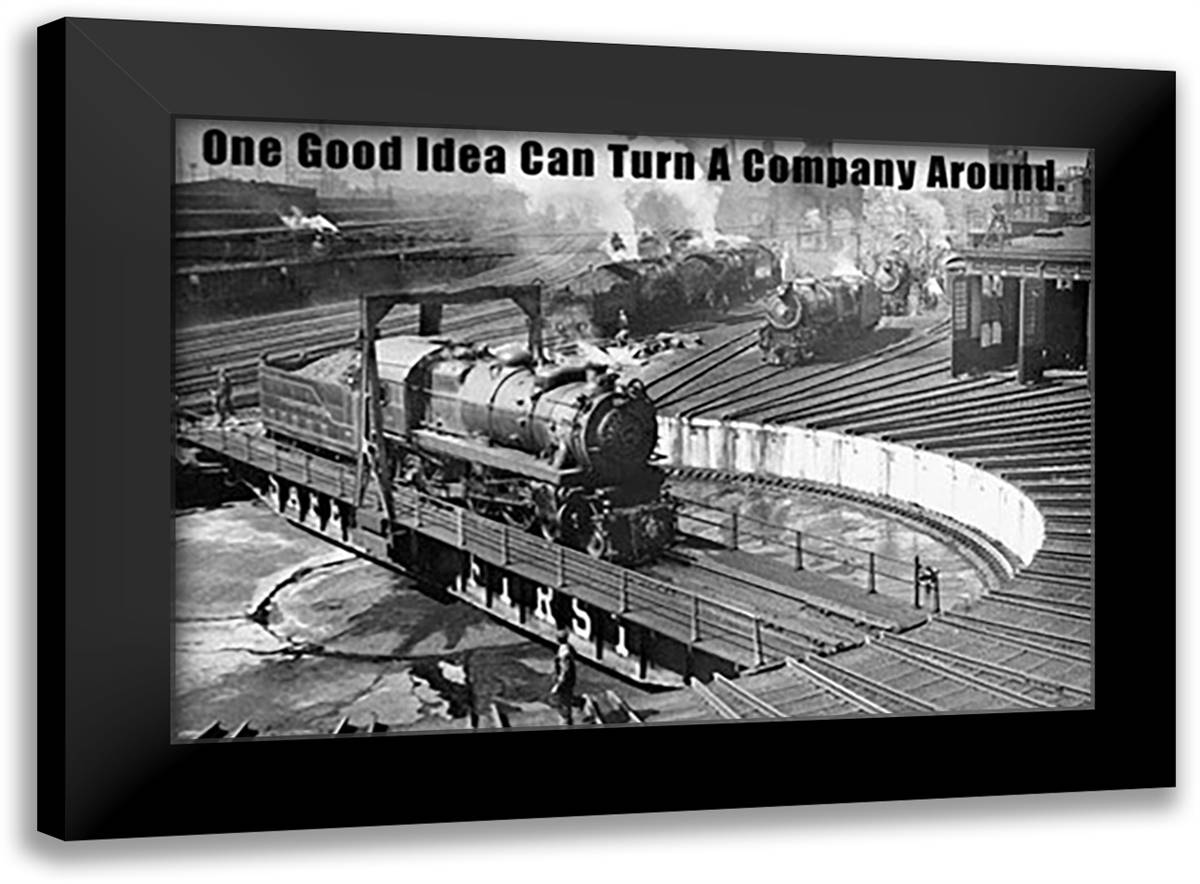 One Good Idea 22x16 Black Modern Wood Framed Art Print Poster by Pierce, Wilbur