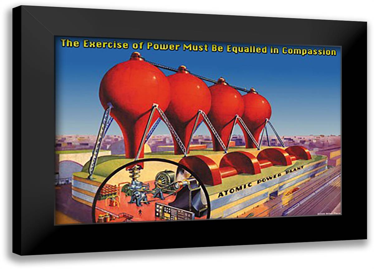 Power 22x16 Black Modern Wood Framed Art Print Poster by Pierce, Wilbur