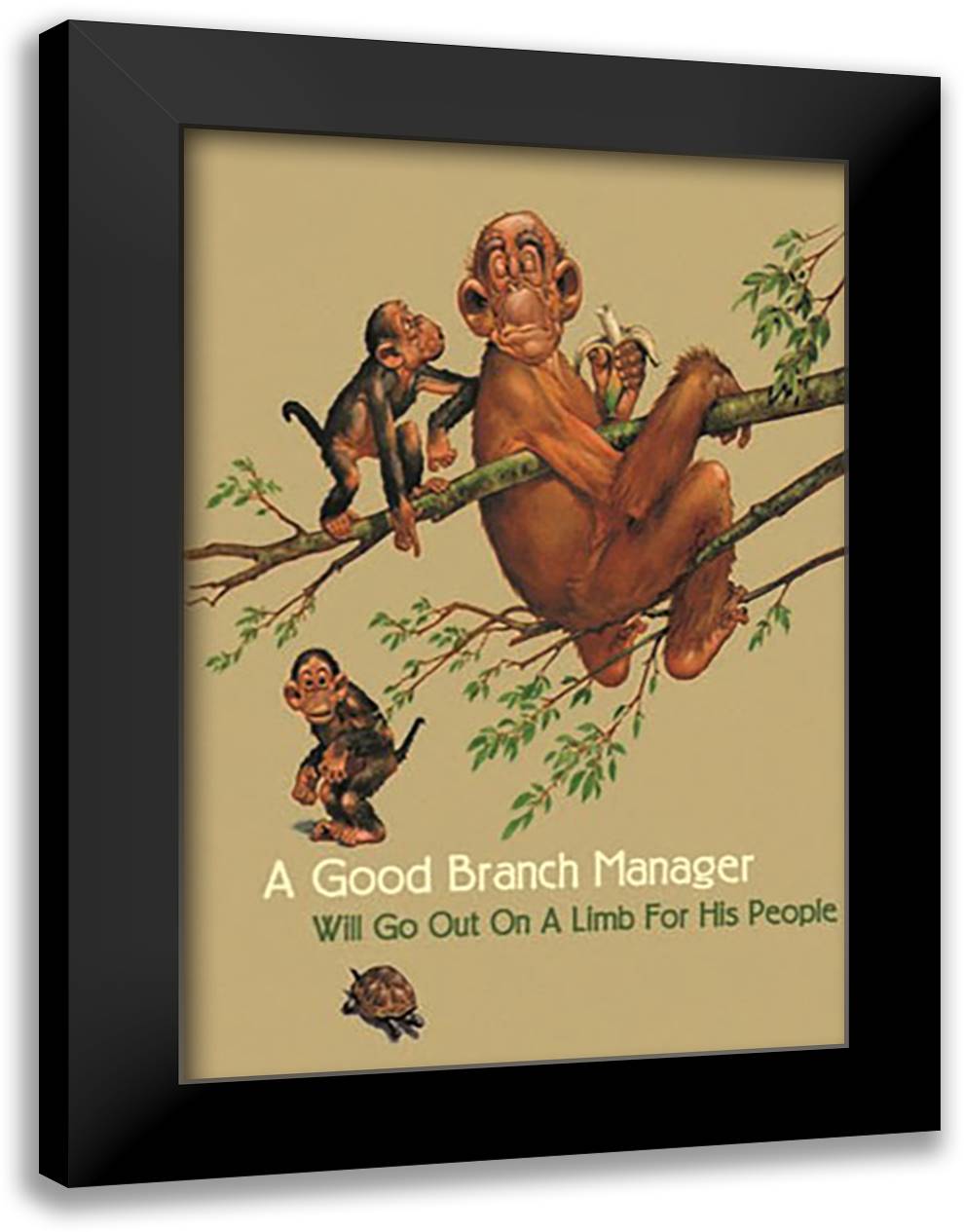 Branch Manager 16x22 Black Modern Wood Framed Art Print Poster by Pierce, Wilbur