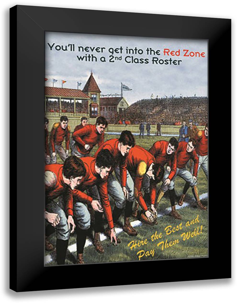 Red Zone 16x22 Black Modern Wood Framed Art Print Poster by Pierce, Wilbur