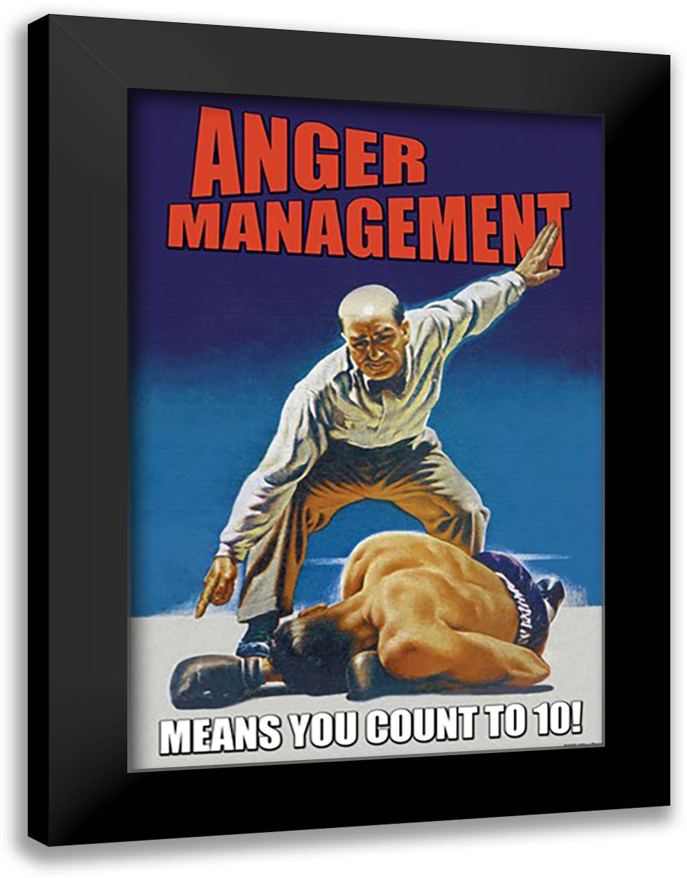 Anger Management 16x22 Black Modern Wood Framed Art Print Poster by Pierce, Wilbur