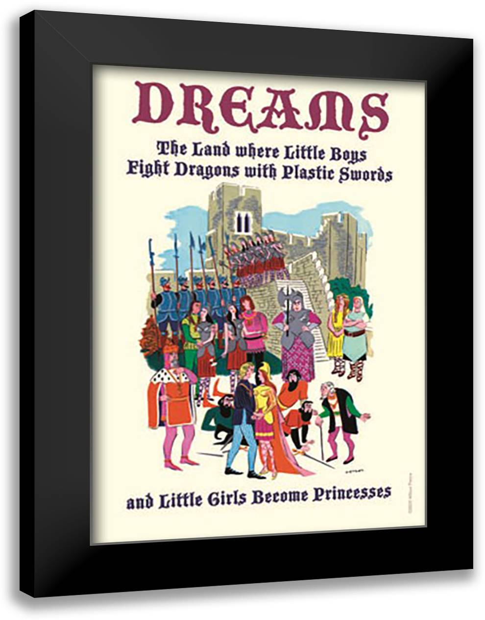 Dreams 16x22 Black Modern Wood Framed Art Print Poster by Pierce, Wilbur