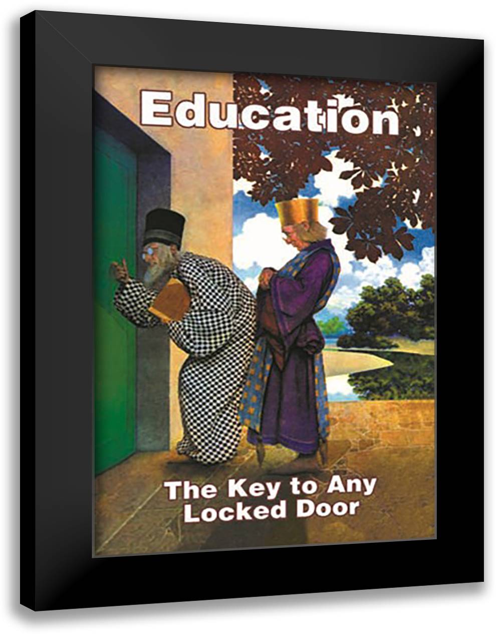 Education 16x22 Black Modern Wood Framed Art Print Poster by Pierce, Wilbur