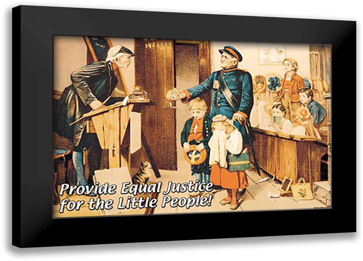 Equal Justice 22x16 Black Modern Wood Framed Art Print Poster by Pierce, Wilbur