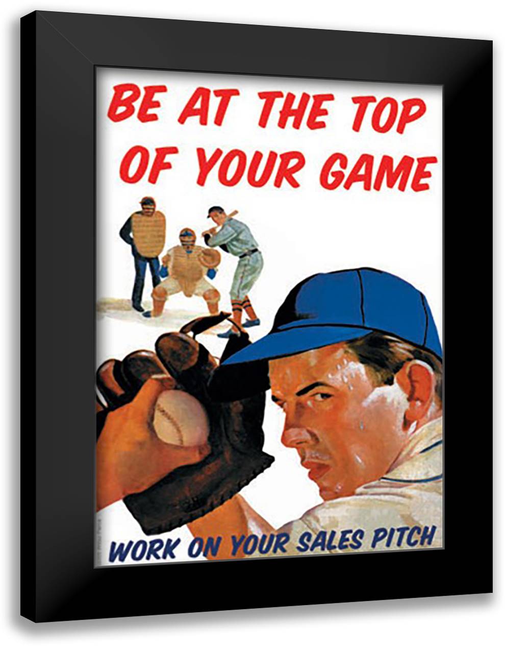 Top of Your Game 16x22 Black Modern Wood Framed Art Print Poster by Pierce, Wilbur