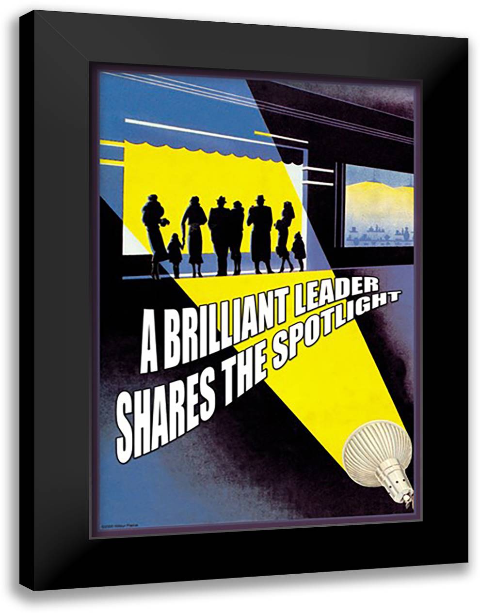A Brilliant Leader 16x22 Black Modern Wood Framed Art Print Poster by Pierce, Wilbur