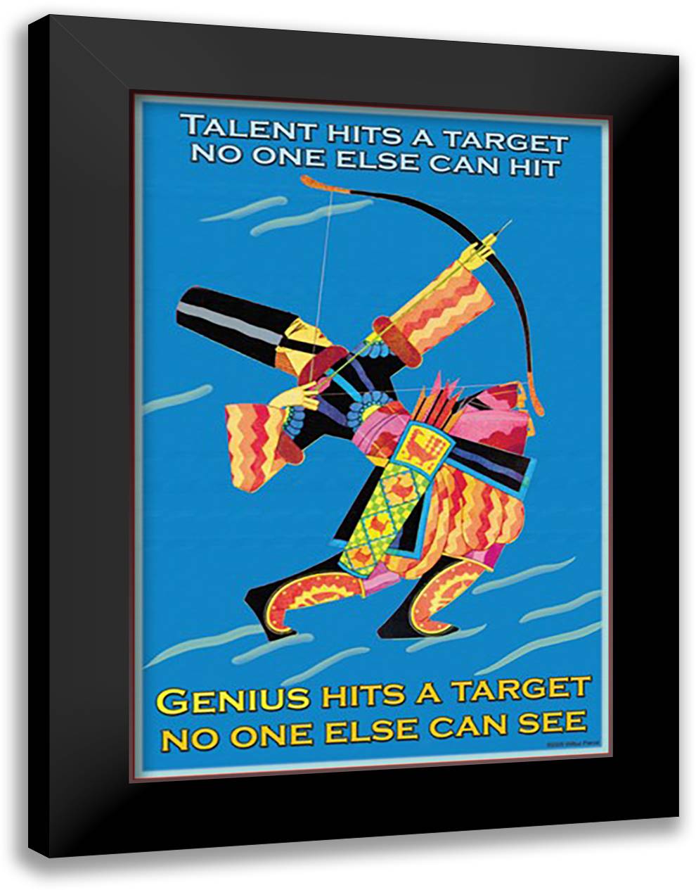 Genius hits a Target 16x22 Black Modern Wood Framed Art Print Poster by Pierce, Wilbur