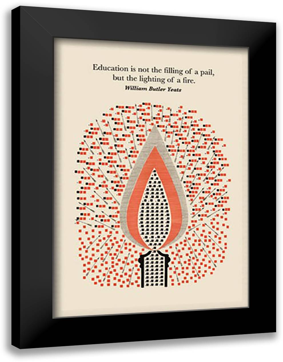 Education 16x22 Black Modern Wood Framed Art Print Poster by Pierce, Wilbur