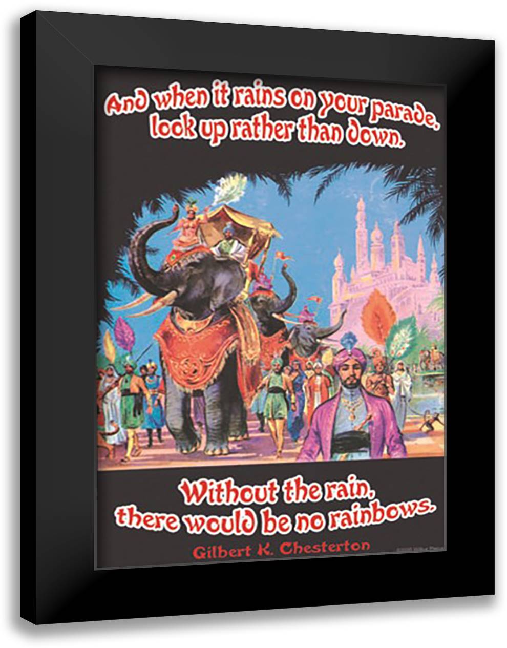 Without the Rain 16x22 Black Modern Wood Framed Art Print Poster by Pierce, Wilbur