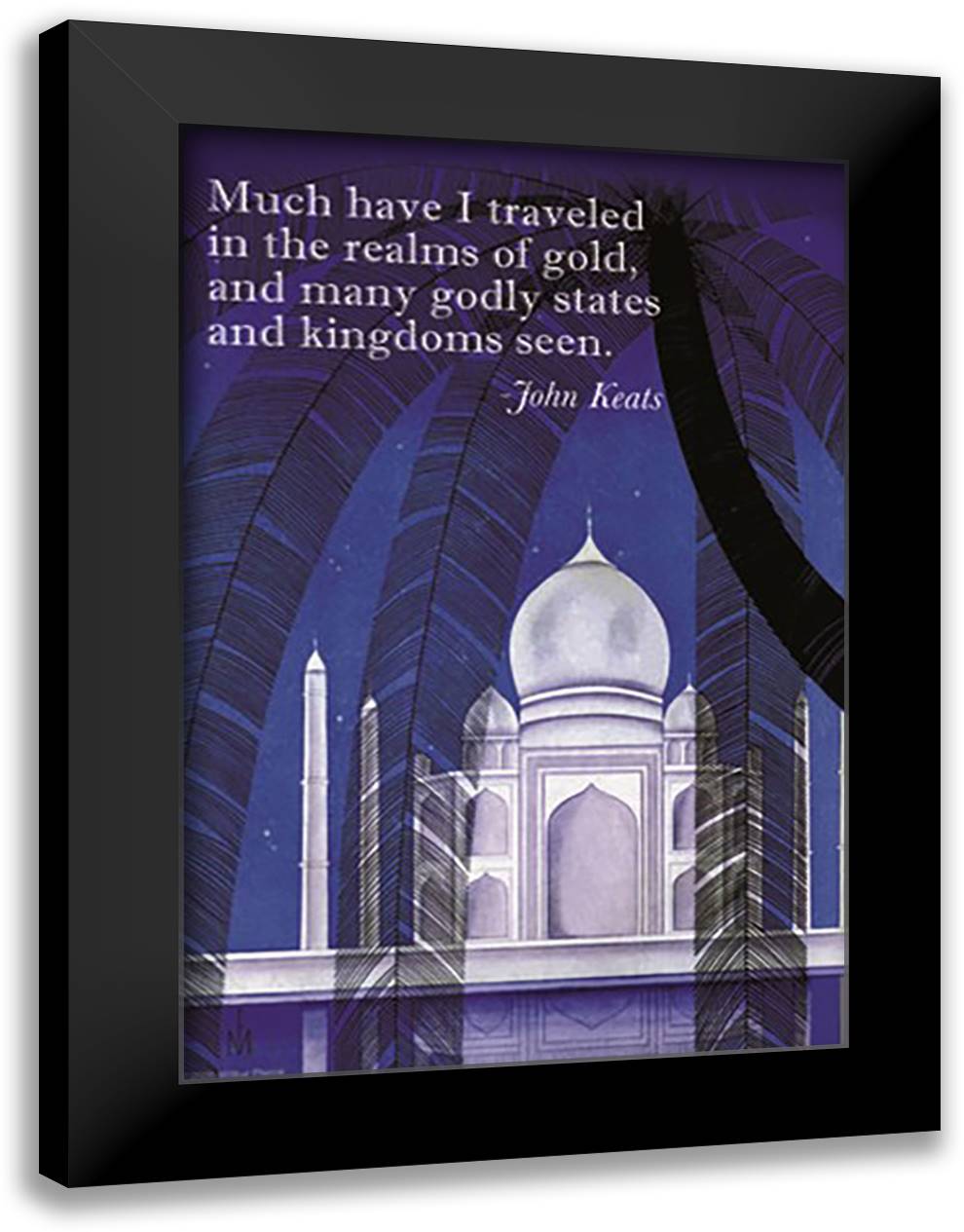 Much I have travelled 16x22 Black Modern Wood Framed Art Print Poster by Pierce, Wilbur