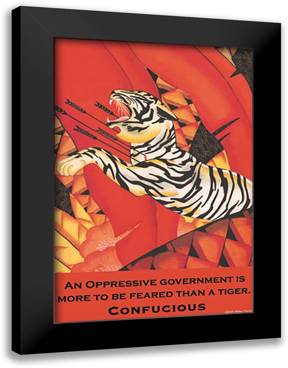 An Oppressive Government 16x22 Black Modern Wood Framed Art Print Poster by Pierce, Wilbur
