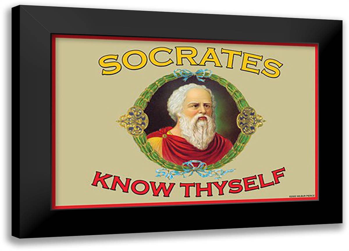 Know Thyself 22x16 Black Modern Wood Framed Art Print Poster by Pierce, Wilbur