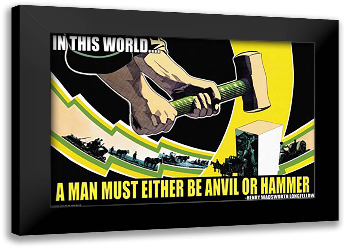 In this world 22x16 Black Modern Wood Framed Art Print Poster by Pierce, Wilbur