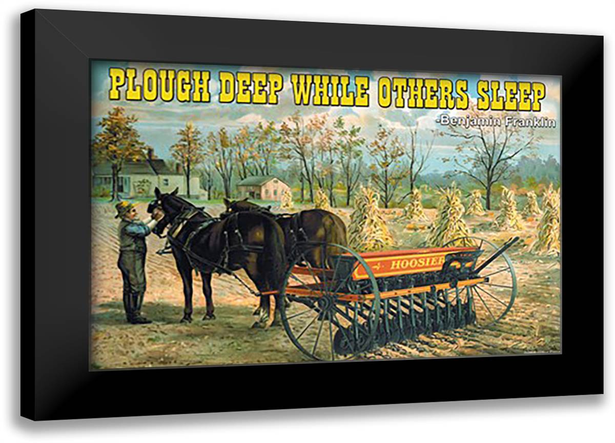 Plough Deep 22x16 Black Modern Wood Framed Art Print Poster by Pierce, Wilbur