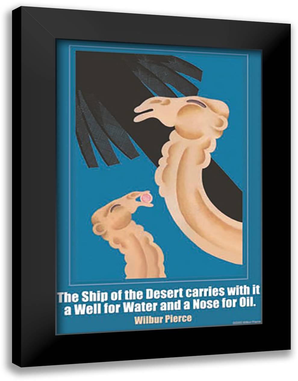 The ship of the desert 16x22 Black Modern Wood Framed Art Print Poster by Pierce, Wilbur