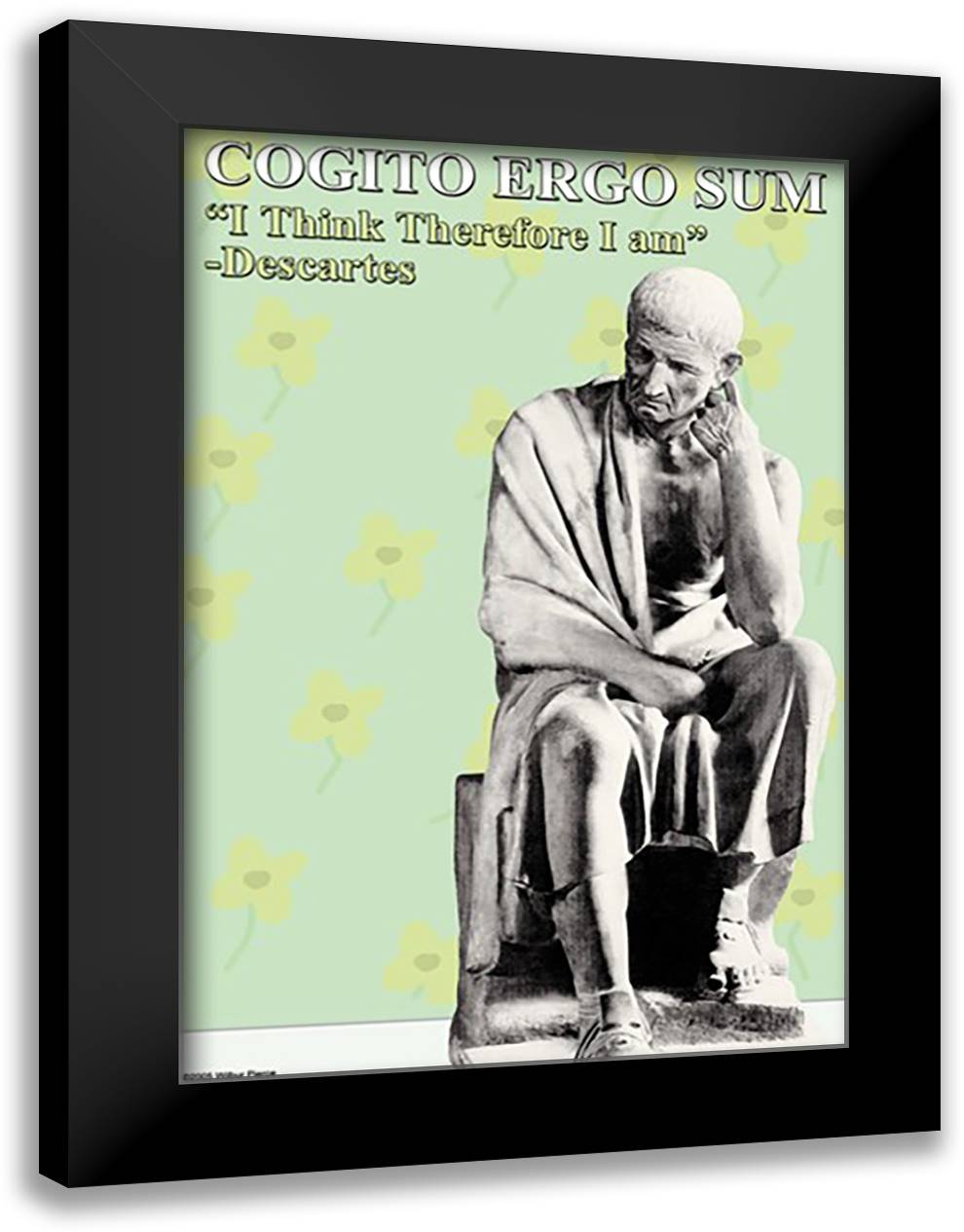Cogito Ergo Sum 16x22 Black Modern Wood Framed Art Print Poster by Pierce, Wilbur