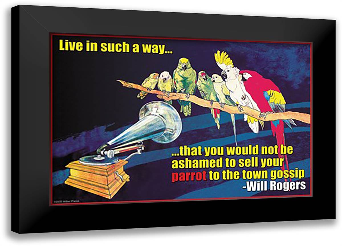 Live in Such a way 22x16 Black Modern Wood Framed Art Print Poster by Pierce, Wilbur