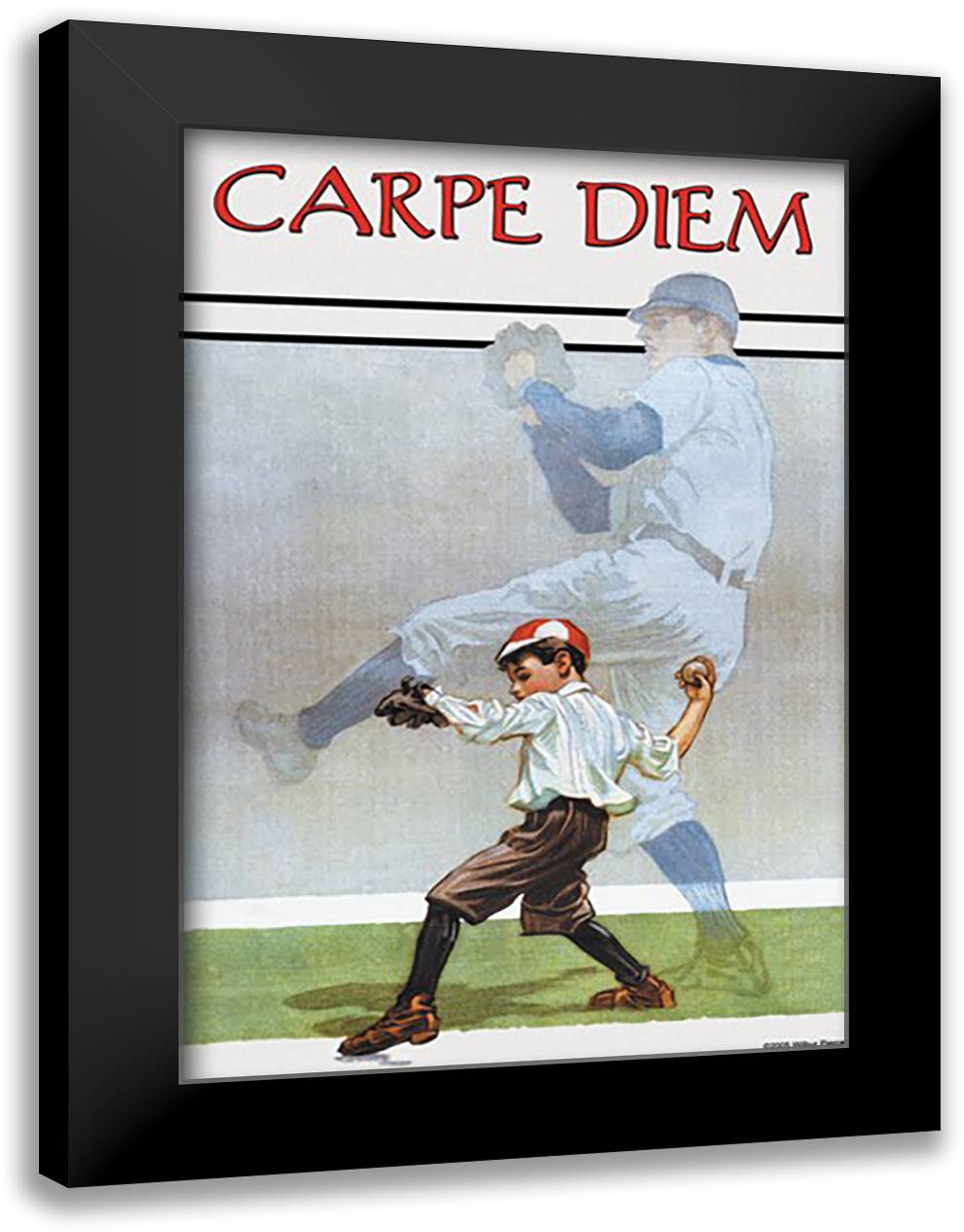 Carpe Diem 16x22 Black Modern Wood Framed Art Print Poster by Pierce, Paris