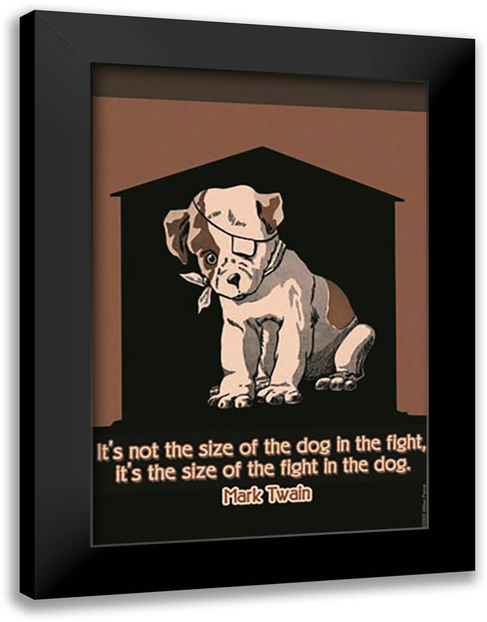 Size of the Dog 16x22 Black Modern Wood Framed Art Print Poster by Pierce, Wilbur