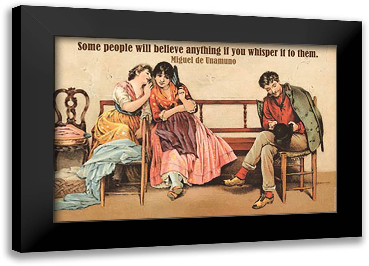 Some people believe 22x16 Black Modern Wood Framed Art Print Poster by Pierce, Wilbur