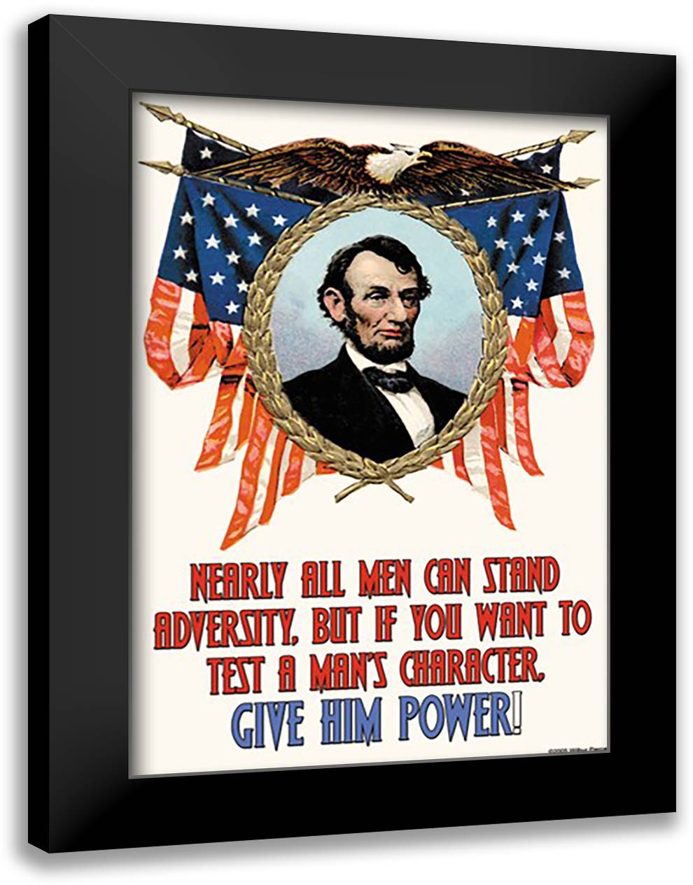 Test a Man's Character 16x22 Black Modern Wood Framed Art Print Poster by Pierce, Wilbur