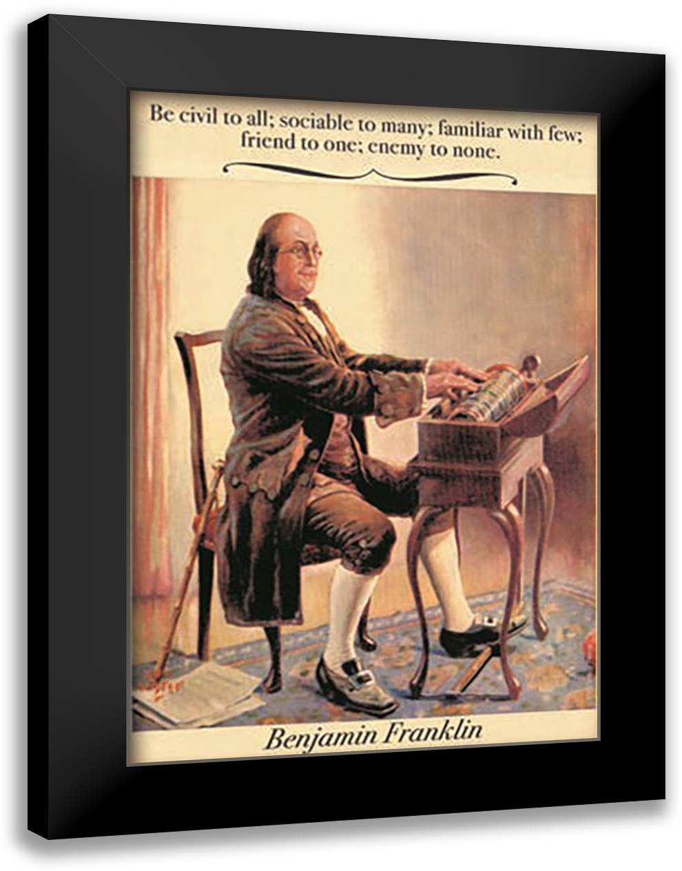 Be Civil to All 16x22 Black Modern Wood Framed Art Print Poster by Pierce, Wilbur