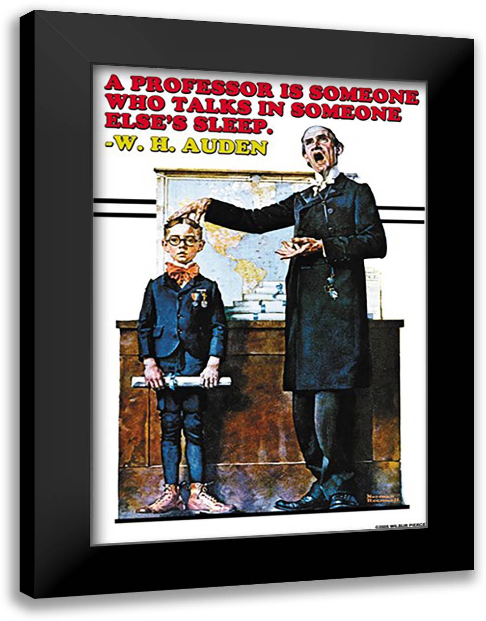 A Professor 16x22 Black Modern Wood Framed Art Print Poster by Pierce, Wilbur