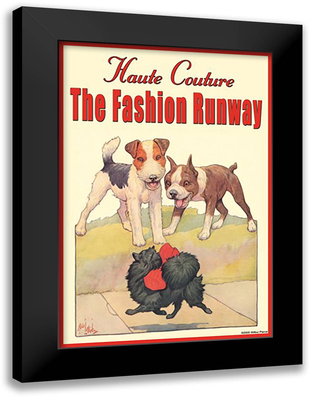 Haute Couture: The Fashion Runway 16x22 Black Modern Wood Framed Art Print Poster by Pierce, Wilbur