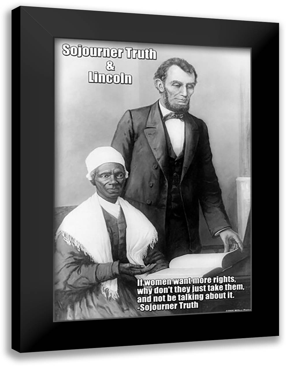 Women's Rights 16x22 Black Modern Wood Framed Art Print Poster by Pierce, Wilbur