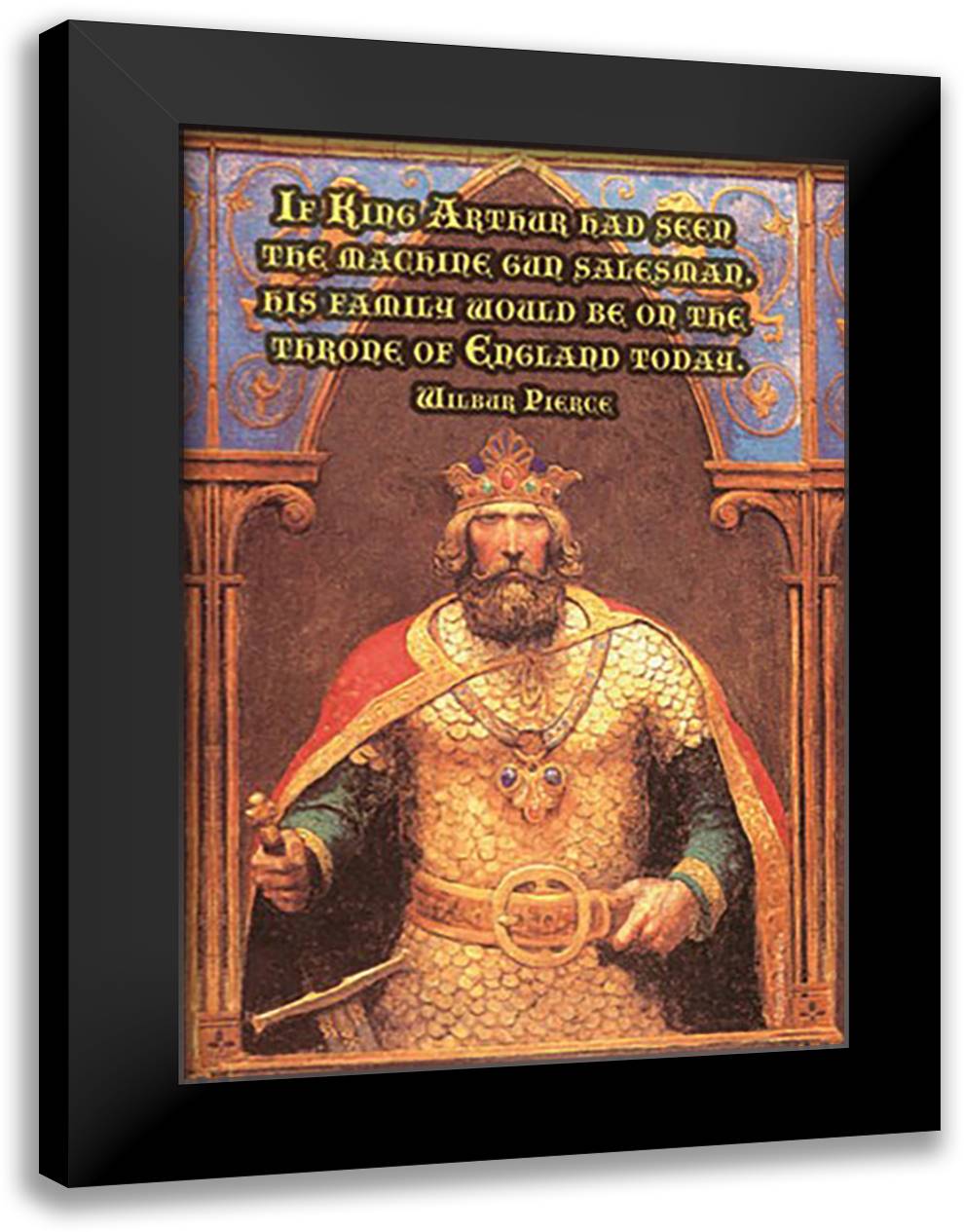 If King Arthur 16x22 Black Modern Wood Framed Art Print Poster by Pierce, Wilbur
