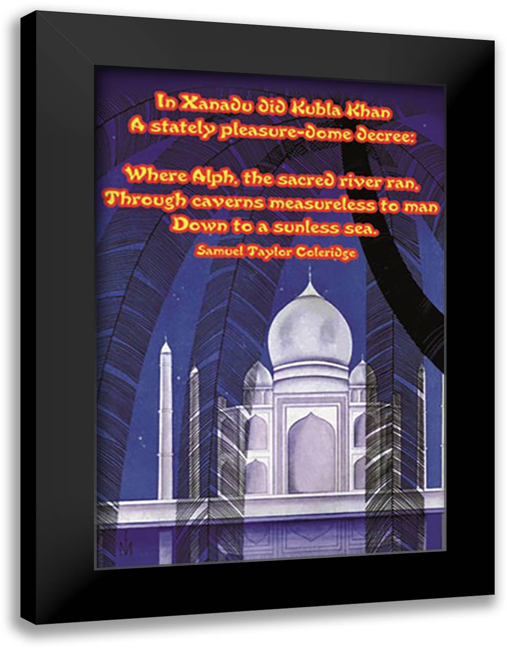 Kubla Khan 16x22 Black Modern Wood Framed Art Print Poster by Pierce, Wilbur