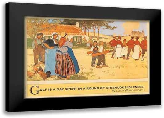 Golf Idlenes 22x16 Black Modern Wood Framed Art Print Poster by Pierce, Wilbur