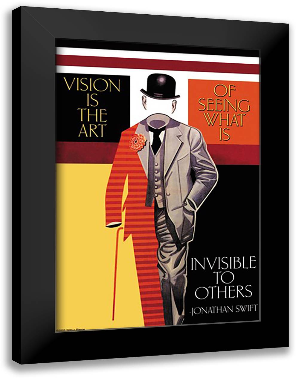 Vision is the Art 16x22 Black Modern Wood Framed Art Print Poster by Pierce, Wilbur